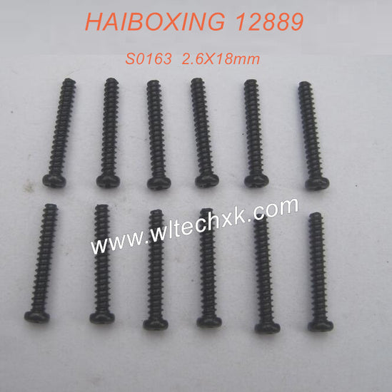 S163-HAIBOXING 12889 Parts Round Head Self Tapping Screws 2.6X18mm-2(1)