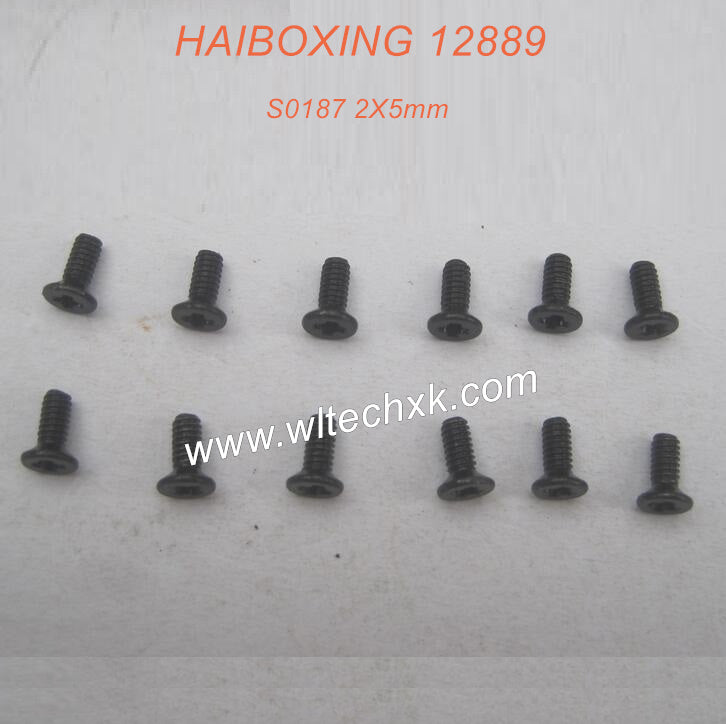 S187-HAIBOXING 12889 RC Car Parts Countersunk Screw 2X5mm-2(1)