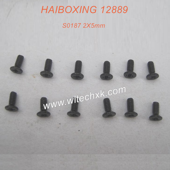S187-HAIBOXING 12889 RC Car Parts Countersunk Screw 2X5mm-2(1)
