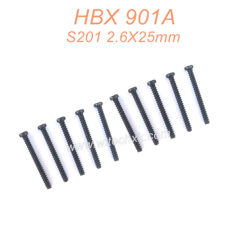 S201 Round Head Self Tapping Screw 2.6X25mm Parts For HBX 901A