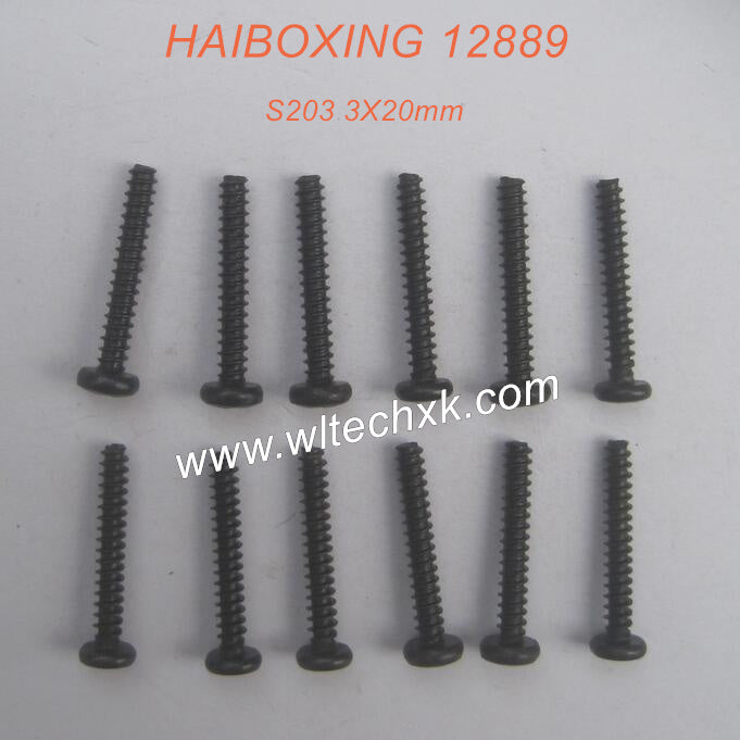 S203-HAIBOXING 12889 Parts Round Head Self Tapping Screw 3X20mm-2(1)