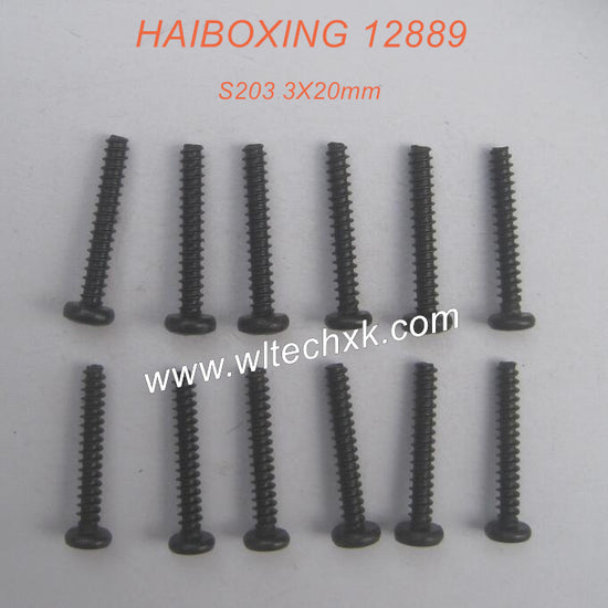 S203-HAIBOXING 12889 Parts Round Head Self Tapping Screw 3X20mm-2(1)