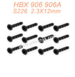 S226 HBX 906 906A RC Car Parts Countersunk head self-tapping Screws KBHO2.3X12mm