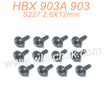 S227 Flange Head Self Tapping Screws PWTHO 2.6X12mm Parts For HBX 903 903A