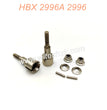 T2113 Rear Wheel Shafts+Lock Nuts+Pins Parts For HAIBOXING 2996 2996A