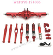 WLTOYS 124006 Upgrade parts Metal Rear Axle assembly Shocks