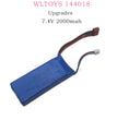 WLTOYS 144018 Upgrades Parts 0213 7.4V Li-ion Battery 2000Ah T-Plug