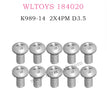 WLTOYS 184020 Parts 2X4PM D3.5 screw set K989-14