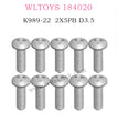 WLTOYS 184020 Parts 2X5PB D3.5 screw set K989-22