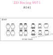 ZD Racing 9071 Parts All Ball Heads 8141