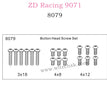ZD Racing 9071 Parts Button Head Screw Set 8079