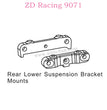 ZD Racing 9071 Parts Rear Lower Suspension Bracket Mounts 8137