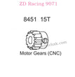 ZD Racing 9071 Upgrade Parts 15T Motor Gear CNC 8451