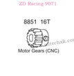 ZD Racing 9071 Upgrade Parts 16T Motor Gear CNC 8851