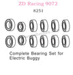 ZD Racing 9072 BX-8 Parts Complete Bearing Set For Electric Buggy 8251