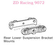 ZD Racing 9072 BX-8 Parts Rear Lower Suspension Bracket Mounts 8137