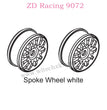 ZD Racing 9072 BX-8 Parts Spoke Wheel White 8310