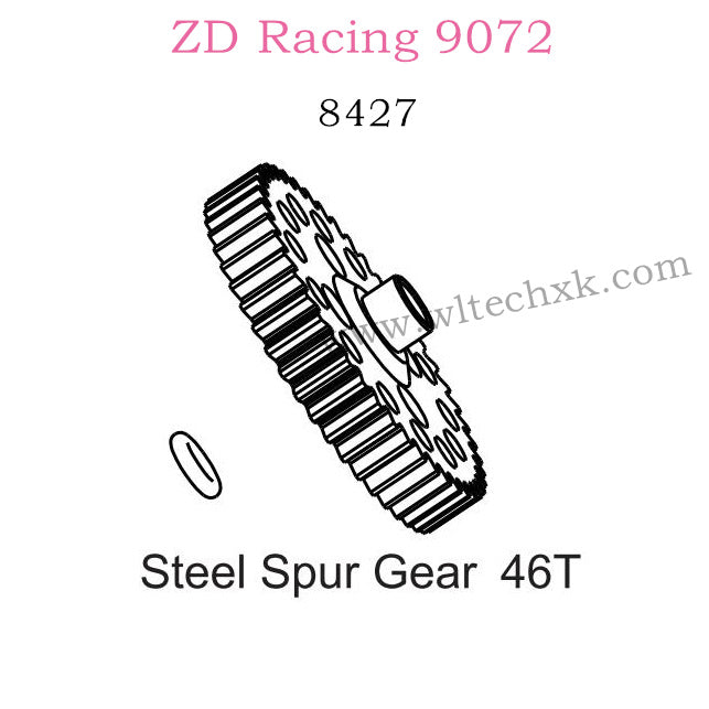 ZD Racing 9072 BX-8 Parts Steel Spur Gear 46T 8427