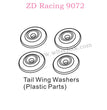 ZD Racing 9072 BX-8 Parts Tail Wing Washers Plastic 8288