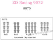 ZD Racing 9072 BX-8 Parts Flat Head and Cap Screw Set 8075