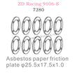 ZD Racing 9106S Parts Asbestos Paper Friction Plate 25.5x17.5x1.0 7280