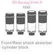 ZD Racing 9106S Parts Front Rear Shock Absorber Cylinder Block 7232