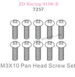 ZD Racing 9106S Parts M3X10 Pan Head Screw Set 7257