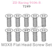 ZD Racing 9106S Parts M3X8 Flat Head Screw Set 7249