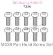 ZD Racing 9106S Parts M3X8 Pan Head Screw Set 7256