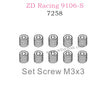ZD Racing 9106S Parts Screw set M3X3 7258