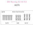 ZD Racing 9116-V2 Parts Button Head Screw Set 8079