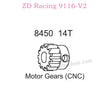 ZD Racing 9116-V2 Upgrade Parts 14T Motor Gear CNC 8450