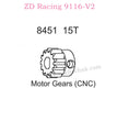 ZD Racing 9116-V2 Upgrade Parts 15T Motor Gear CNC 8451