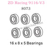 ZD Racing 9116-V3 Parts 16X8X5 Bearings 8073