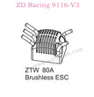 ZD Racing 9116-V3 Parts 80A Brushless ESC 8268