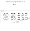 ZD Racing 9116-V3 Parts All Ball Heads 8141