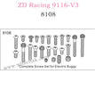 ZD Racing 9116-V3 Parts Complete Screw Set 8108