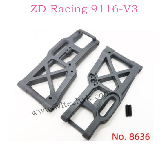 ZD Racing 9116-V3 Parts Reinforced version Rear lower Swing Arm 8636 ...