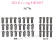 ZD Racing DBX07 Parts Flat Head Screws 8076