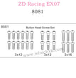 ZD Racing EX07 Parts Button Head Screw Set 8081