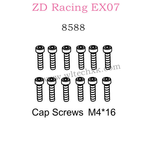ZD Racing EX07 Parts Cap Screws M4X16 8588