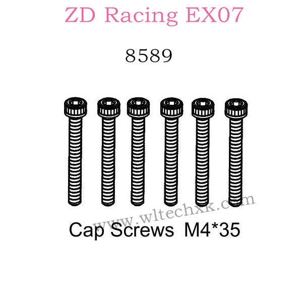 ZD Racing EX07 Parts Cap Screws M4X35 8589