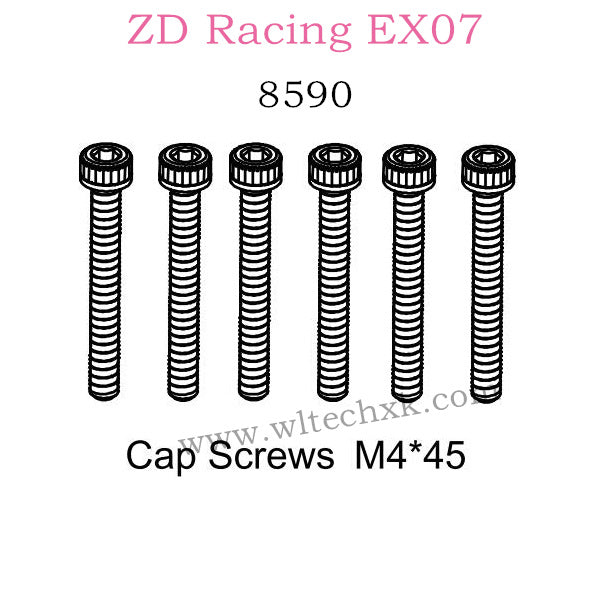 ZD Racing EX07 Parts Cap Screws M4X45 8590