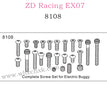 ZD Racing EX07 Parts Complete Screw Set for Electric Buggy 8108