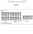 ZD Racing EX07 Parts Flat Head Screw Set 8077