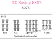 ZD Racing EX07 Parts Flat Head and Cap Screw Set 8075