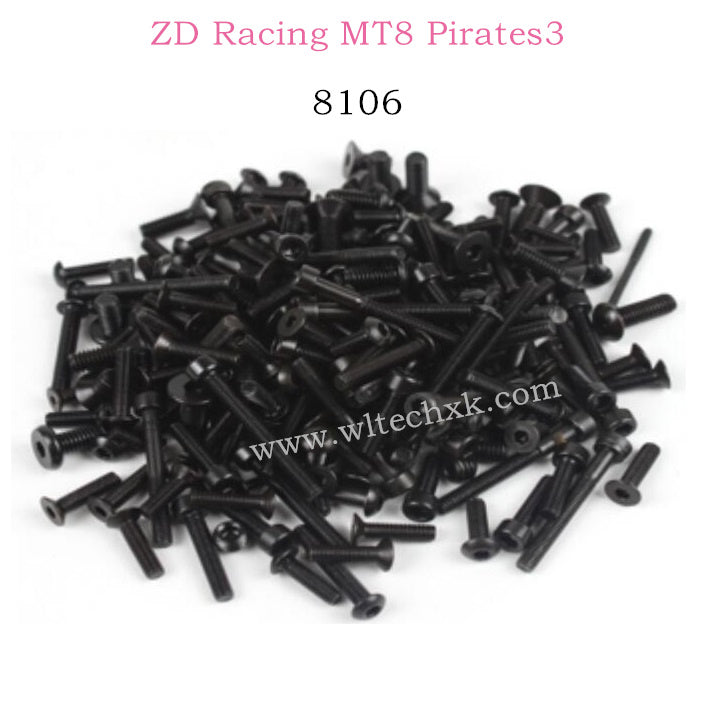 ZD Racing MT8 Pirates3 Parts All Screw 8106