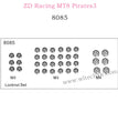 ZD Racing MT8 Pirates3 Parts Locknut Set 8085