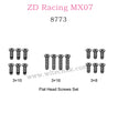 ZD Racing MX-07 Parts Flat Head Screws Set 8773