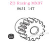 ZD Racing MX-07 Parts Motor Gear 14T Chrome Molybdenum Steel 8631